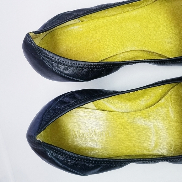🌸‎ Max Mara | Pointed Toe Leather kitten heel pumps 38 - Picture 2 of 9